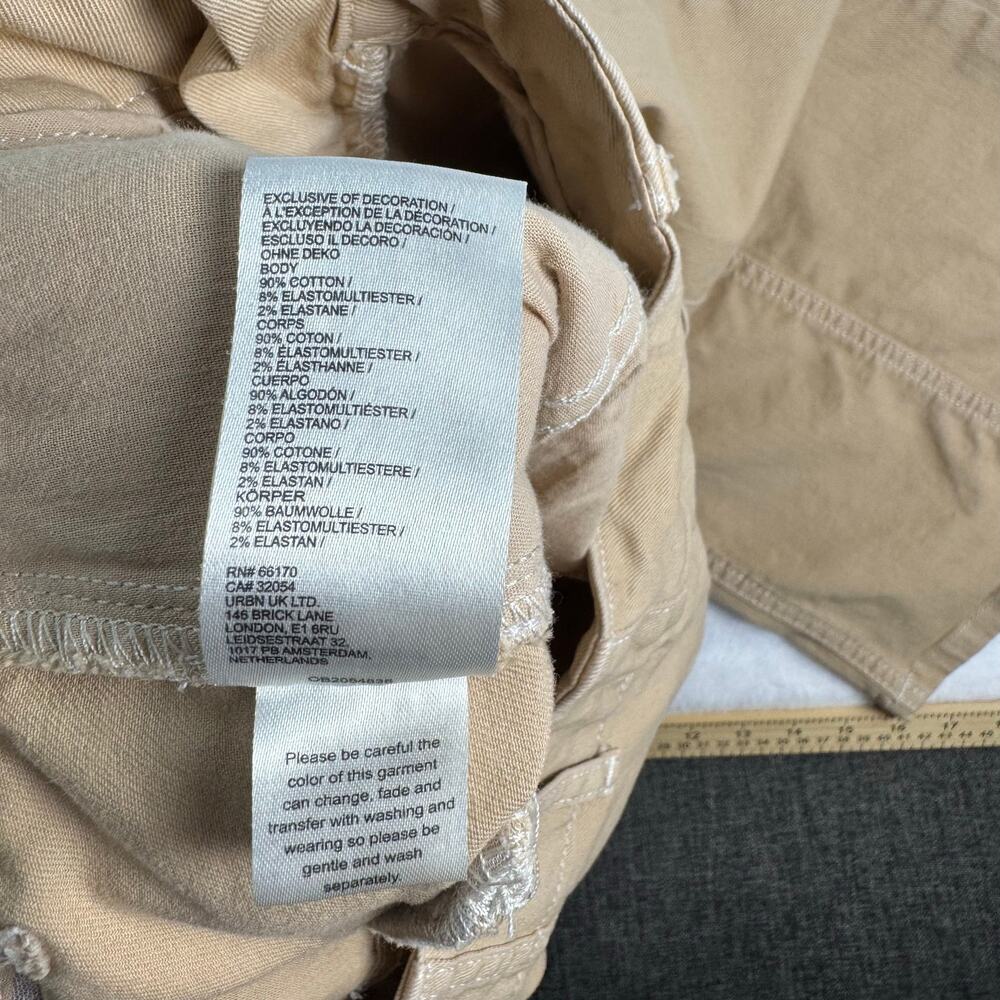 Maeve Wide-Leg Cropped Canvas Pants in Khaki - Picture 10 of 11